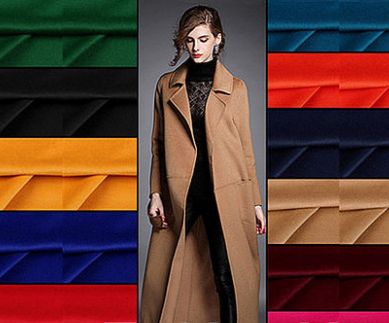 2019 Europe High-end Brand Coat Wool Silk Fabric Merino Cashmere Wool Silk Fabrics Smooth Glossy Anti static gold Fabrics