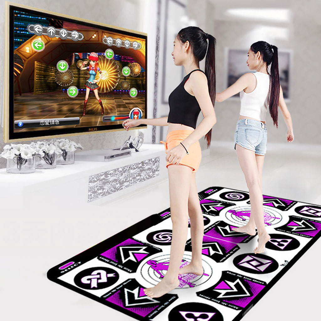 Double User Dance Mats For TV PC Computer Non-Slip Dance Step Pads Sense Game English Flash Light Guide Double Dance Mat #LR4