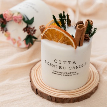 Aromatherapy Candle Soy Wax Scented Candle Romantic Pillar Round Candle Christmas Wedding Decoration Home Furnishing Tea Light