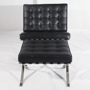 Knoll Barcelona Leather Lounge Chair Reproduction