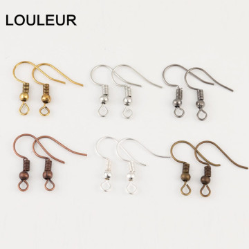 100pcs/lot Ear Hook DIY Earring Findings Earrings Clasps Hooks Fittings DIY Jewelry Making Accessories Iron Hook Earwire Jewelry