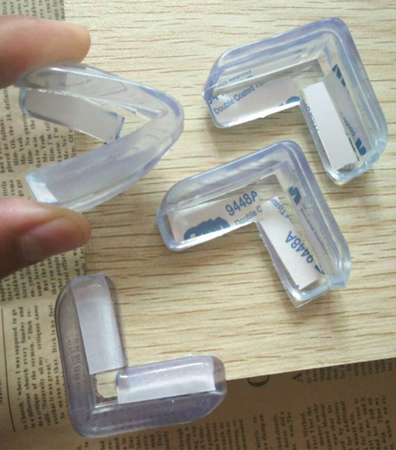 4pcs Edge Corner Guard Child Security Baby Safety Silicone Table Corner Protector Clear Anti-Collision Angle Protection Cover