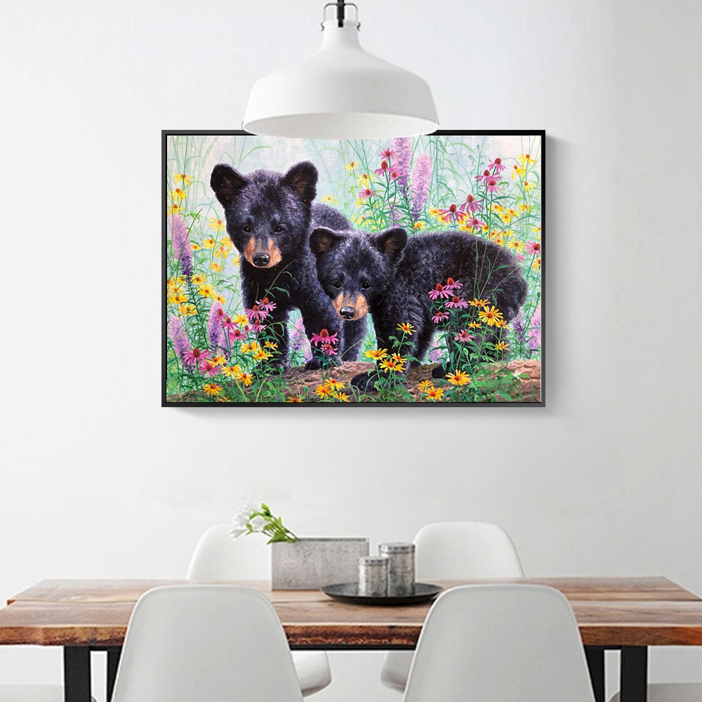 Full Square Bear Diamond Embroidery Full Display Diamond Mosaic Animal Diamond Art Picture Of Rhinestones