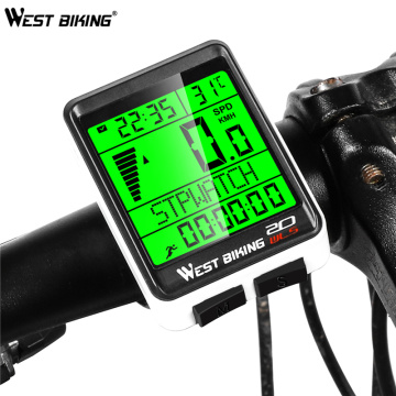 WEST BIKING Bicycle Computer Wireless MTB Road Bike Odometer Multifunction Cycling Stopwatch Speedometer Rainproof Bike Computer