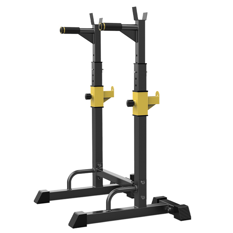 Multi-Function Barbell Rack, Height & Width Adjustable Dip Stand, Bench Press Station, Weight-Lifting Parallel Bar