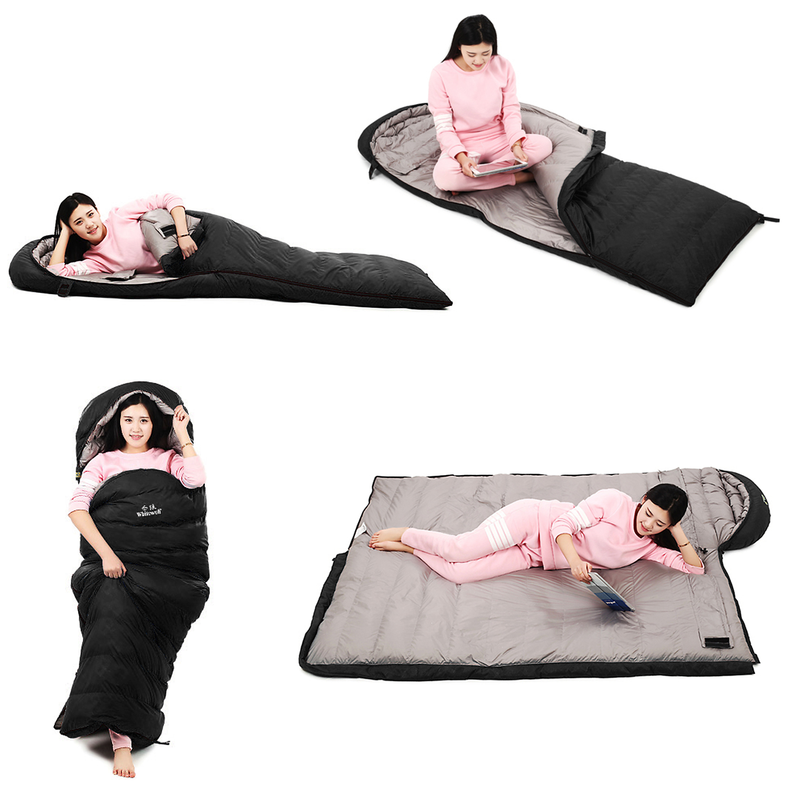 95% White Goose Down Sleeping Bag Lightweight Waterproof Washable with Compression Sack for Backpacking Camping Hiking Traveling