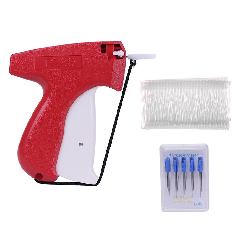 Clothes Garment Price Label Tagging Tag Gun Sewing Tools Plastic Labeller Sticker 5 Needles 1000 Barbs Labeller Machine