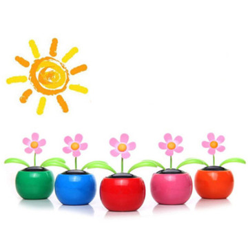 Solar Powered Dancing Flower Toy Flip Flap Car Desk Car Dancer Bobble Toy Flower Classic Solar Toys Creative Gift for Children