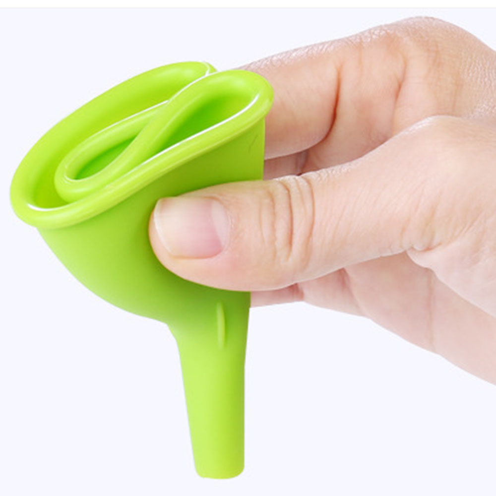 Portable Food grade Silicone Funnel Kitchen Home Wine Drain Oil Liquid Diversion Funnel Tools Learning laboratory supplies