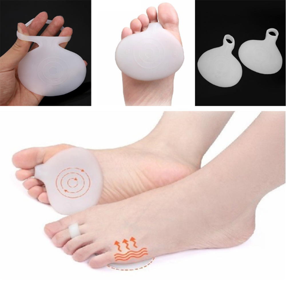 1pair Silicone Toe Pads Half Insoles Pads Forefoot Pain Relief Massage Anti-slip Protector High Heel Cushion Foot Skin Care Tool