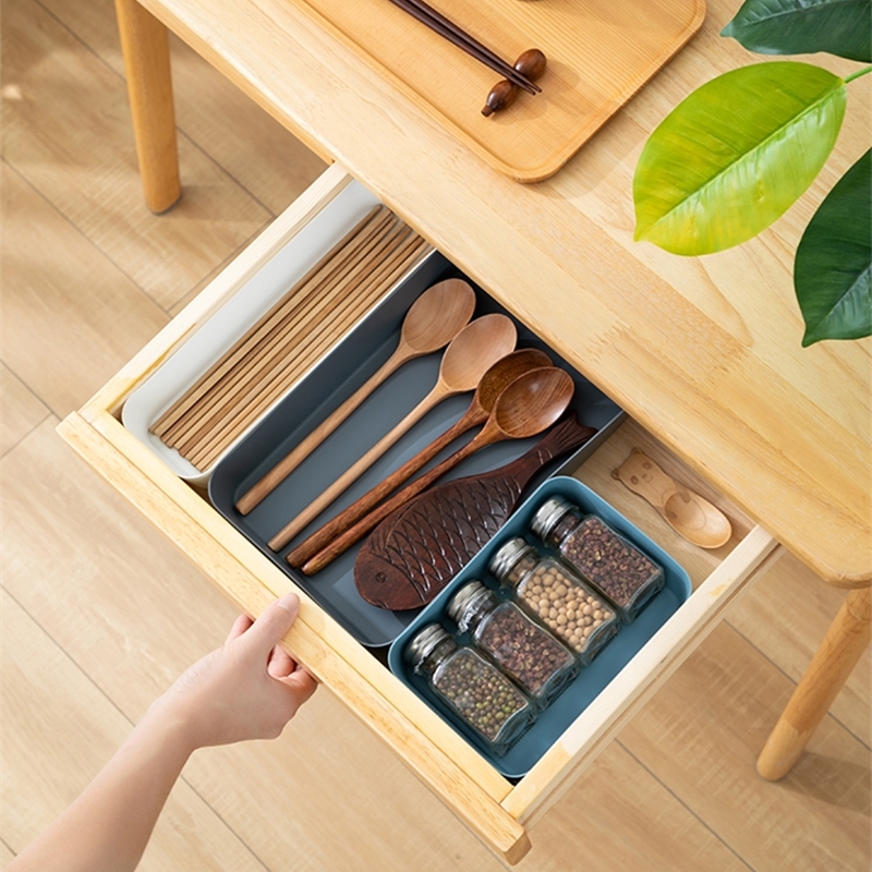 1/3PCS Drawer Organizer Plastic Dresser Divider Box Desktop Cosmetics Sundries Organiser Drawer Separator Kitchen Storage Box