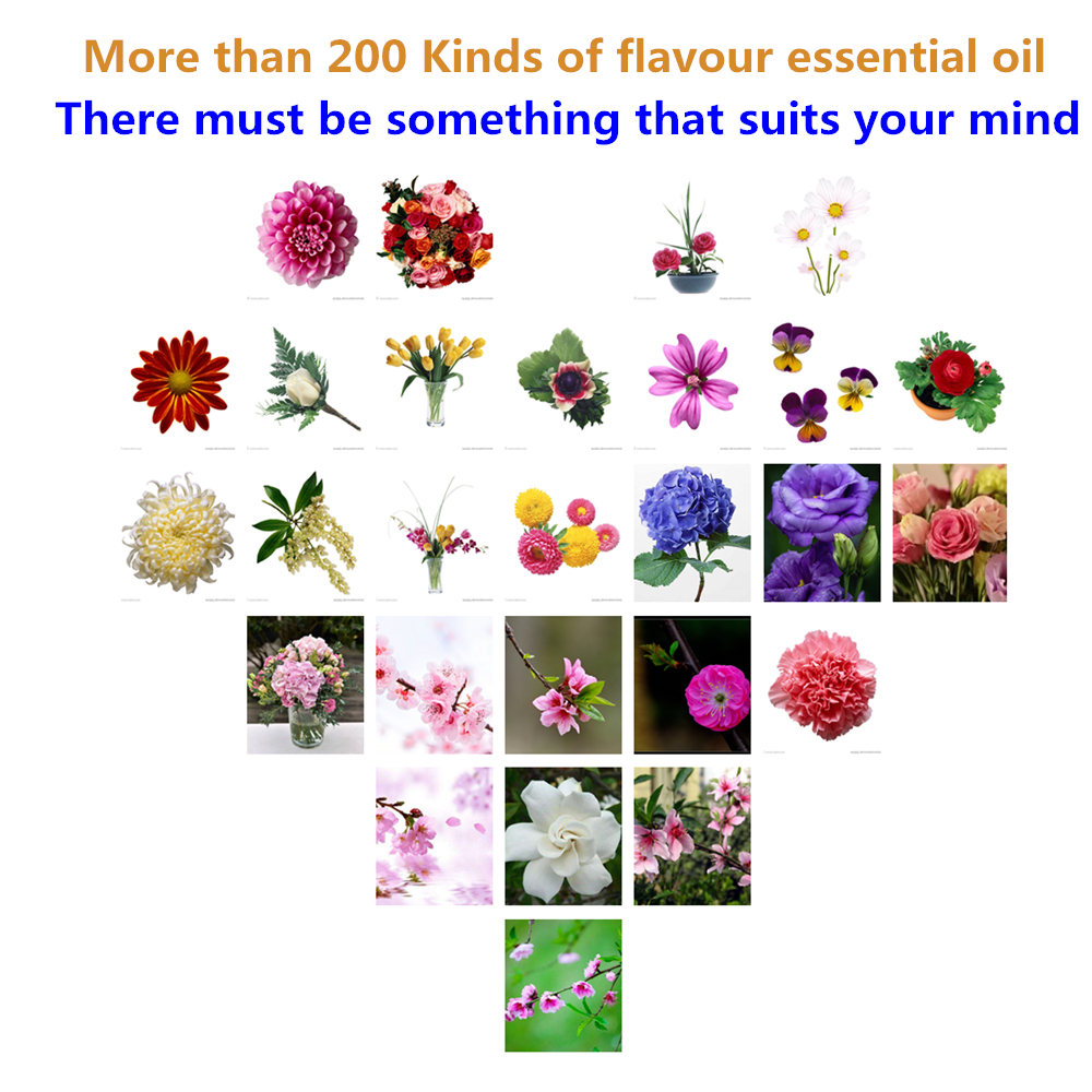 10ml*1pcs Pure Essential Oils for Aromatherapy Diffusers Sunflower Lemongrass Orange Camellia Rose Oil Home Car Air Care