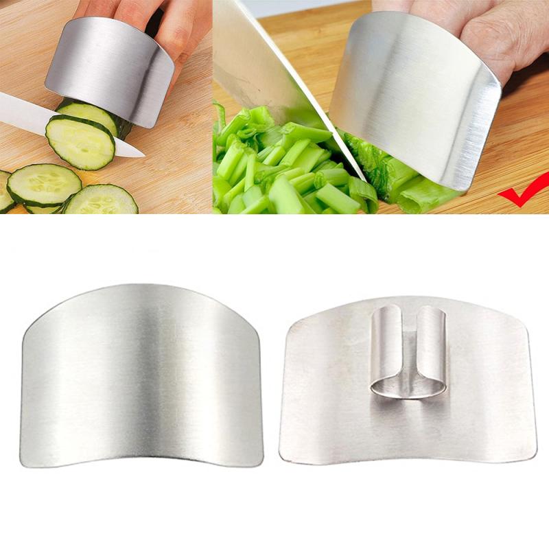 Finger Chop Safe Slice Stainless Steel Finger Guard Protect Kitchen Hand Protector Knife Slice Cutting Finger Protection Tools