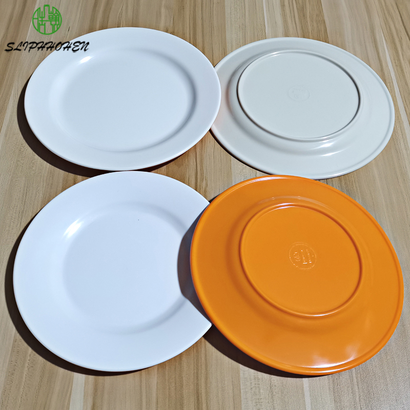 A5 Melamine Dinnerware Dinner Plate White Round Flat Dish Restaurant Hotel Imitation Porcelain Tableware