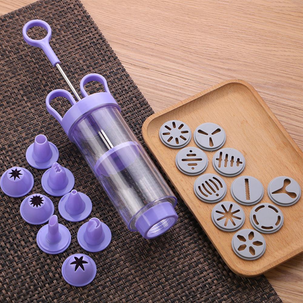 Cookie Pastry Tools Manual Cookie Biscuit Making Maker Pump Press Machine Decor Kitchen Mold Tools Set Biscuit Mold Gun Bakeware