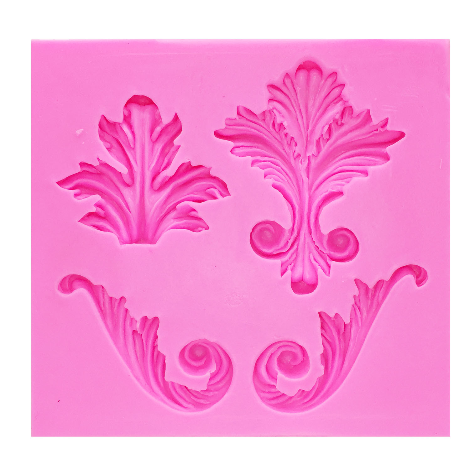 M0735 Retro Lace Leaf Silicone Cake Mold,3D Non-Stick Baking Mould For Chocolate Cookie DIY Fondant Cake Decoration Tools