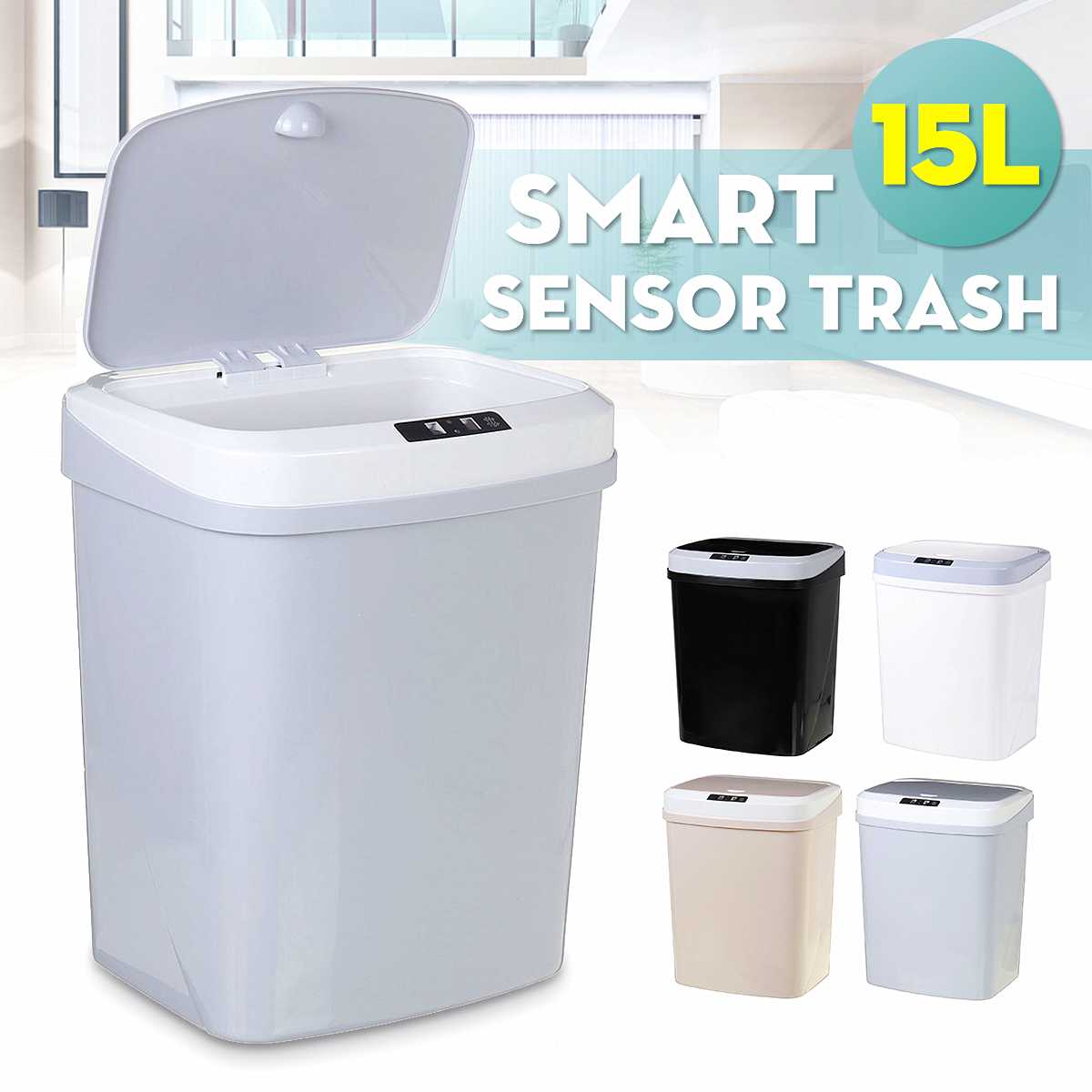 Automatic Sensor Smart Trash Bin Induction Dustbin Living Room Bathroom Toilet Rubbish Waste Bin Kitchen Trash Can Garbage Bins