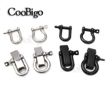 5pcs Metal M5 Screw Pin D Bow Anchor Shackle Adjustable 210kg Parachute Cord 550 Paracord Bracelet Outdoor Camping Hiking Kits