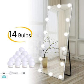 LEADLY Makeup Mirror Lights 2 6 10 14 Led Light Up Mirror Hand Sensor Mirror Lamp Makeup Mirror Light Bulb Dimming Light String