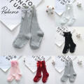 2021 Baby Summer Clothing New Kids Toddlers Girls Big Bow Knee High Long Soft Cotton Lace Baby Socks Bowknot 100% Cotton Socks