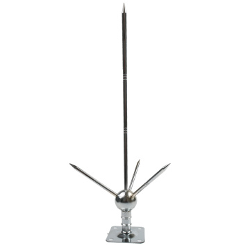 Lightning protection device Household copper lightning rod plating white 60cm high grounding lightning protectio