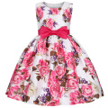 children's Dresses 2021 New Girls Dresses Printing Little Girl Princess Dresses Bowknot Middle Small Children Dresses 3-10 Years