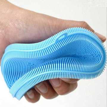 Dishwashing Brush Pot Silicone Dish Washing Household Decontamination Non-stick Oil Cleaning Brush Cleaner Sponges Scouring Pads