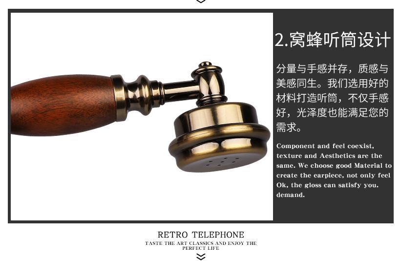 Archaic solid wood rotating disk landline phone GSM 900 1800MHz SIM Card Fixed Phone cordless Phone Fixed Wireless Telephone