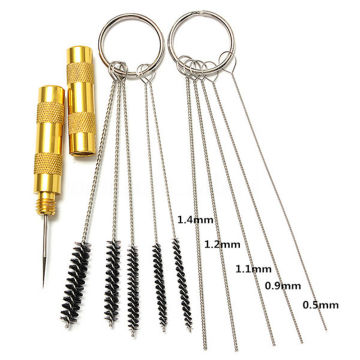 11pcs /set Airbrush Spray Gun Nozzle Cleaning Kit Needle & Brush Set Repair Tool