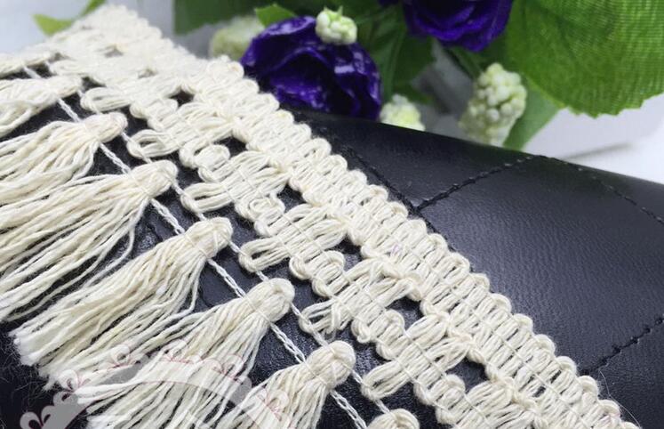 3 Meters High Quality Cotton Fringe Lace Trim DIY Craft for Clothing Apparel Sewing Accessories Design Tassel Lace Fabric Ribbon