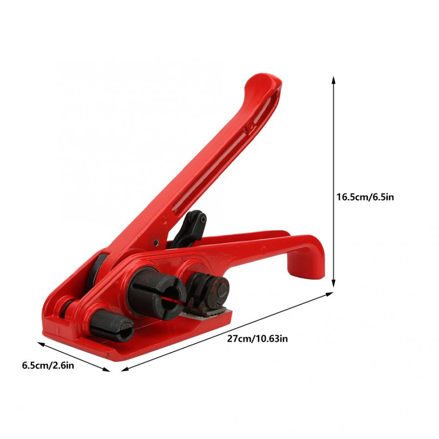 Wrapping Machines Manual Tape Strapping Tensioner Red Sealless Combination Tool Binding Tool for 16~19mm PET/PP Tape strapping