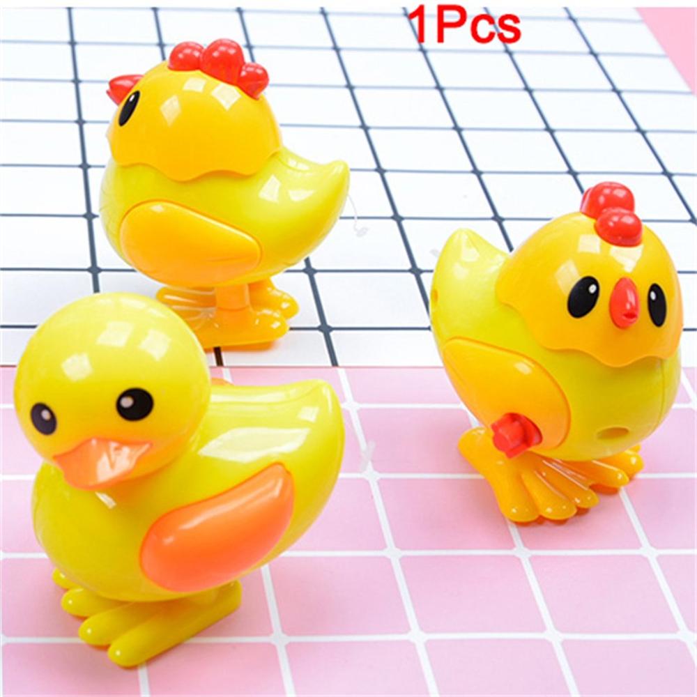 1Pcs Kids Cartoon Animal Wind Up Toys Clockwork Chicken Hopping Funny Clock Duck Toys Classic Collectible Gift for Children