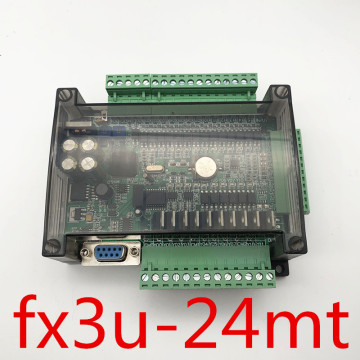 plc industrial control board fx3u-24mr / 24mt ling high belt speed analog stm32 plc controller