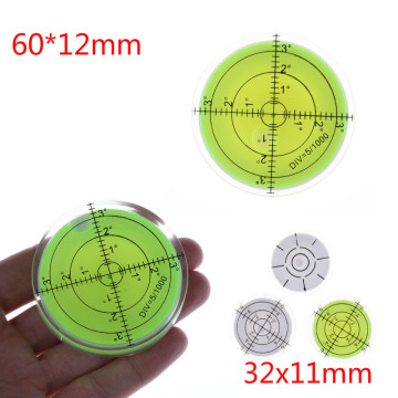 60*12mm 32x11mm Circular Bubble Level Spirit Level Round Bubble Level Measuring Instruments Tool Universal Protractor Tool