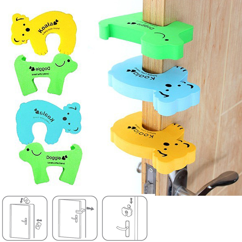 kids baby EVA Safety Safeguard Gates Door stopper Cartoon Doorways protection tool Baby hand clamping preventionSafety door card