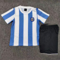 Maradona 10 Kids Retro Jersey 1986 Short Sleeve Vintage Fan T Shirts High Quality Women Men Tee Shirt Homme