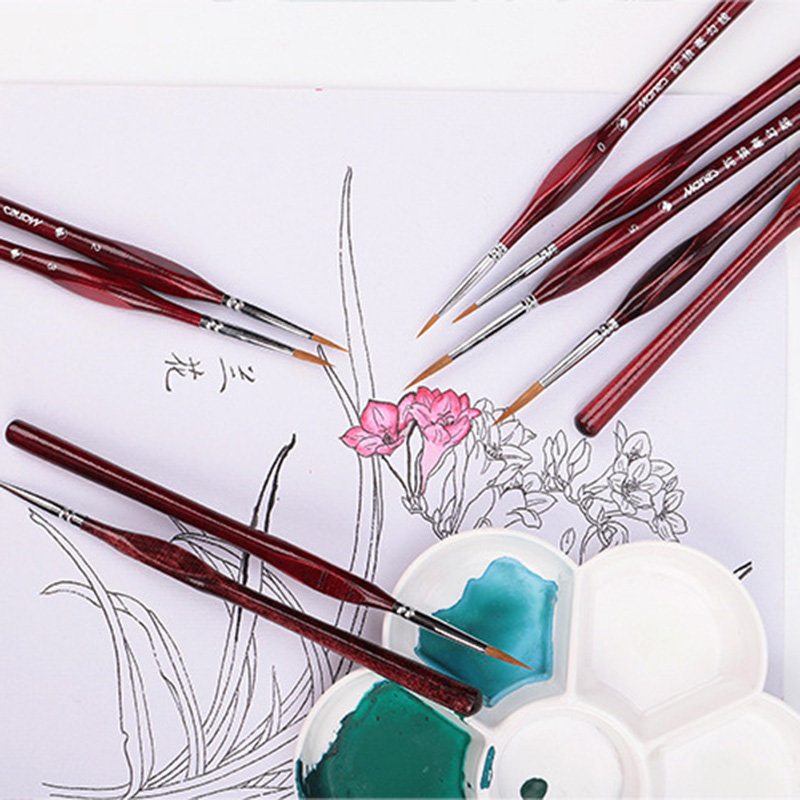 Pointed Paint Brushes Fineliner Nail Art Drawing Watercolor Pen Wolf Half Watercolor Brushes For Acrylic Painting Art Supplies