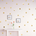 100pcs/lot 2cm3D DIY Home Decor Silver gold Circles Mirror Acrylic Wall Stickers Office Art PVC Wall Decal Home Decoration