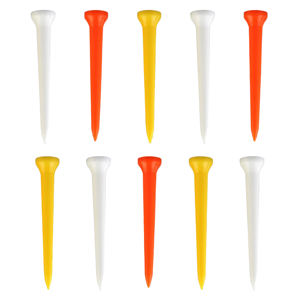 10pcs Unbreakable Golf Tees Professional Plastic Nails Golf Clubs Driver Training Aids Golf Equipment Accessories for Practice