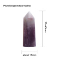 35-45mm 1PC Natural Plum blossom tourmaline crystal point for Home Decoration Mineral DIY Gift