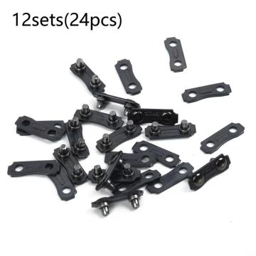 12sets 3/8'' Chain Link Repair Preset Straps12X Repair Kit Saw Chain 3/8 LP Pitch 043 .050 Gauge Total Durable Tool Chain Links