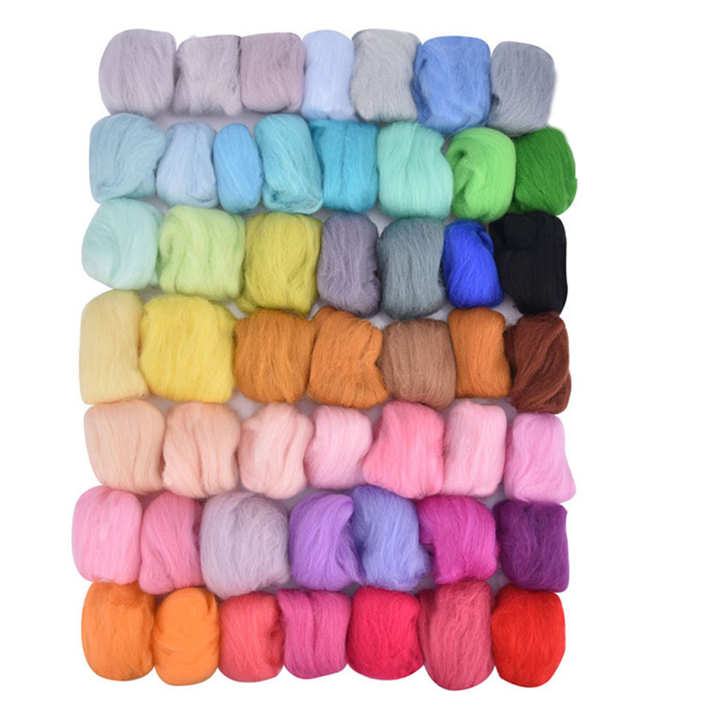 50 Colour Wool Fiber Felting Needles Tool Set Needle Felting Mat Starter DIY Kit Multifunctional Useful Wool Fiber Felting Tools