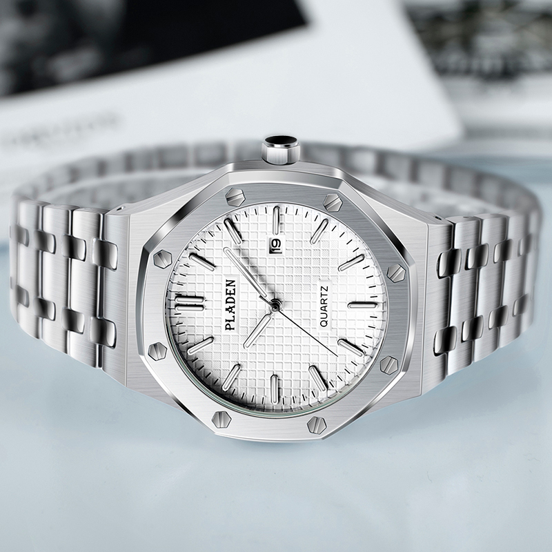 PLADEN Luxury Fashion Mens Watch Sport Waterproof Automatic Watches Luminous Business Man Quartz Wristwatch Relogio Masculino PP