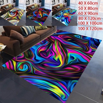 3D Print Patterned Area Mat Psychedelic Carpet Modern Non-slip Decorative Floor Mat 6 Sizes 40x60cm/40x120cm/50x80cm80x120cm