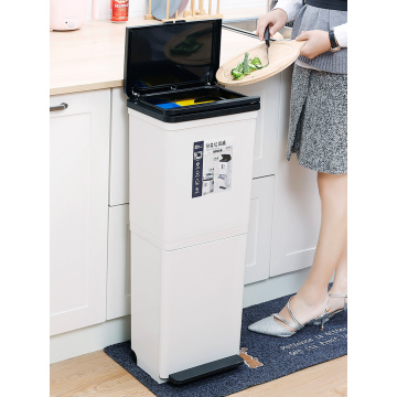 Large Double Layers Garbage Kitchen Vertical Waste Sorting Bins Trash Cans Garbage Bag Recyclable Household Lixeira Banheiro