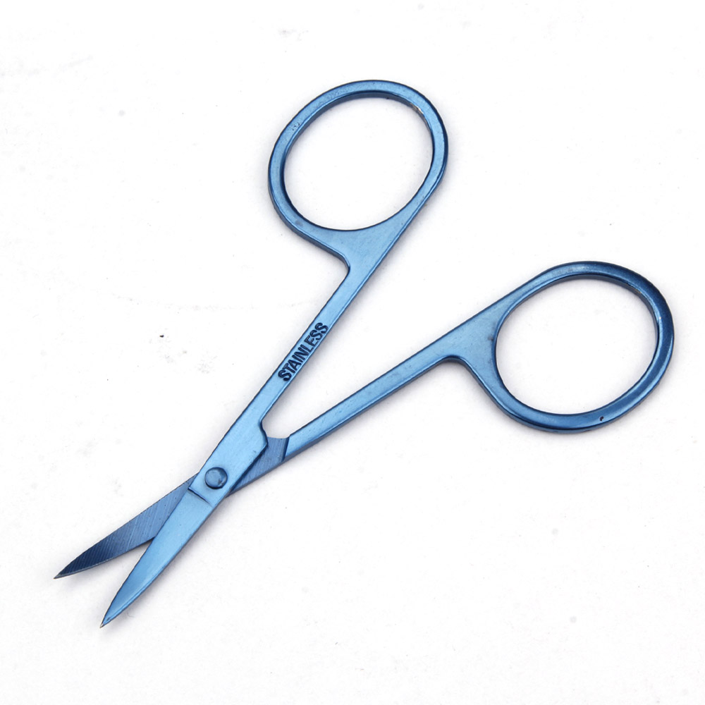Stainless Steel Manicure Scissors Nail Cuticle Nipper Cutter Eyebrow Dead Skin Remover Ingrown Toenail Curved Head Makeup Tools