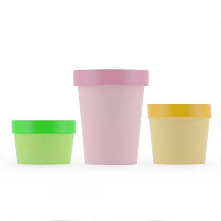 6016 4 200ml Ice Cream Jar Scrubs Wax Container Cosmetic