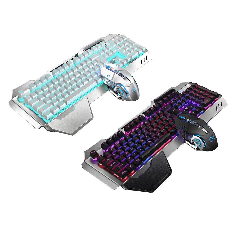 Durable Keyboard Mouse Combos Classic Delicate K680 2.4G Wireless Rechargeable 26 Keys Non-Conflict Keyboard 6 Button Mouse Set