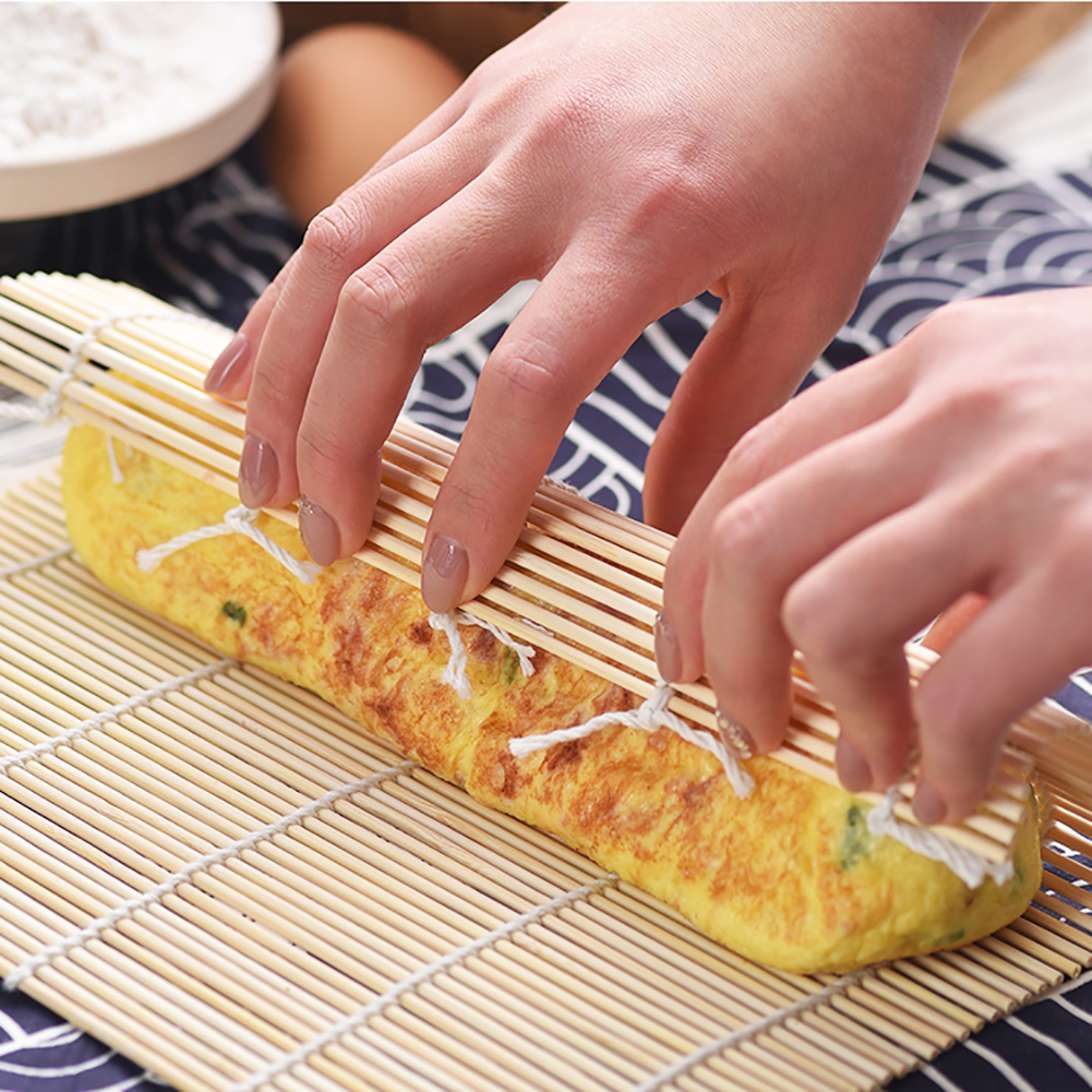 Sushi Set Bamboo Rolling Mats DIY Onigiri Rice Roller Chicken Sushi Rolls Hand Maker Sushi Tool Kitchen Cooking Accessories