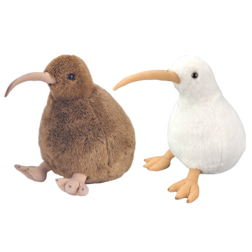 Lifelike Cute Kiwis Plush Toy Lovely Bird Stuffed Animals Toy Birthday Soft Plush Dolls Brown and White